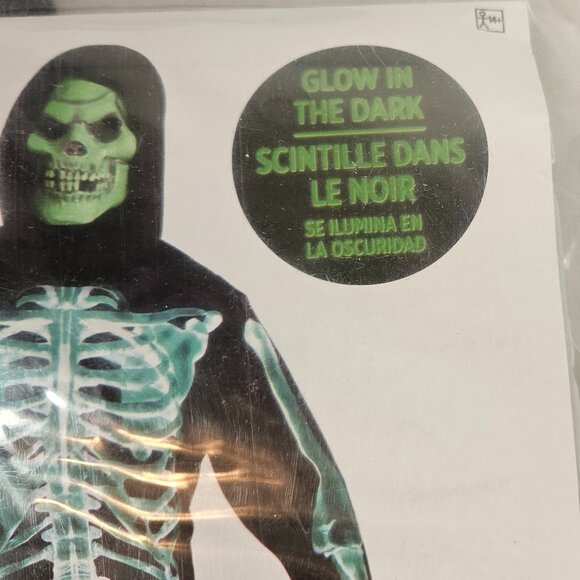 Skeleton Halloween Costume Men Adult Size Glows in the Dark NEW - Picture 3 of 8